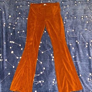 Orange flare pants